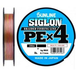 Плетенка Sunline Siglon PE X4 цвет многоцветный 200м #1.5 0.209мм