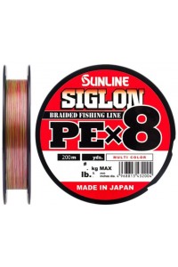 Плетенка Sunline Siglon PE X8 200м многоцветный #1 0,171мм