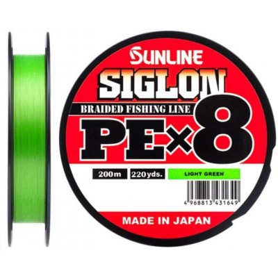 Плетенка Sunline Siglon PE X8 200м цвет салатовый #0.4 0,108мм