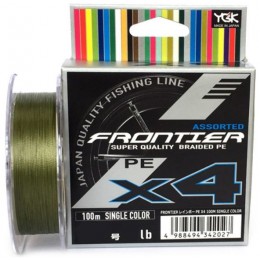 Плетенка YGK Frontier Assorted X4 100м цвет болотный #2.5 0,260мм