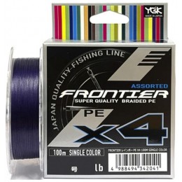 Плетенка YGK Frontier Assorted X4 100м цвет фиолетовый #1.2 0,185мм