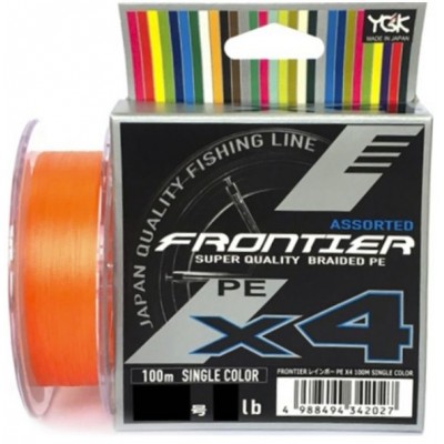 Плетенка YGK Frontier Assorted X4 100м цвет оранжевый #2.5 0,260мм