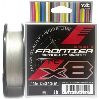 Плетенка YGK Frontier Assorted x8 100м цвет белый #0.8 0,148мм