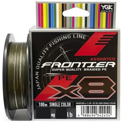 Плетенка YGK Frontier Assorted x8 100м цвет болотно-белый #1.0 0,165мм