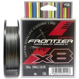 Плетенка YGK Frontier Assorted x8 100м цвет черно-белый #0.8 0,148мм