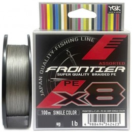Плетенка YGK Frontier Assorted x8 100м цвет серый #1.0 0,165мм