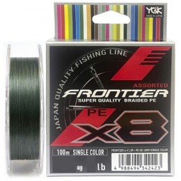 Плетенка YGK Frontier Assorted x8 100м цвет тёмно-зеленый #1.0 0,165мм
