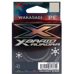 Плетенка YGK X-Braid Aurora Wakasagi PE X4 60м цвет разноцветный #0.15 0.069мм