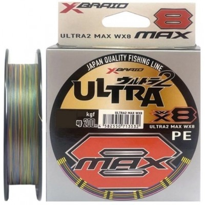 Плетенка YGK X-Braid Ultra MAX WX8 200м цвет разноцветный #0.8 0,148мм