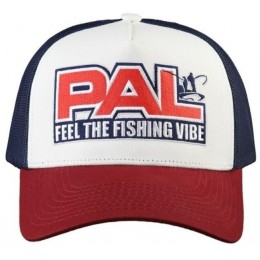 Бейсболка PAL Feel The Fishing Vibe 2023 PALPVC-2301 синяя сетка - бардовый козырек