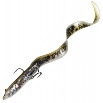 Силиконовая приманка Savage Gear 4D Real Eel 300 80гр цвет Olive/Pearl PHP