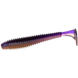 Силиконовая приманка Flagman Mystic Fish Fat 3,8" цвет 0531 Violet/Pearl Whit (3шт)