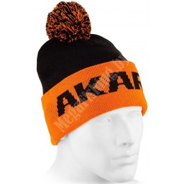 Шапка Akara Sport Winter Pompon Black/Orange размер 54-63