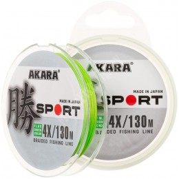 Плетенка Akara Sport X-4 Fluo Green 130 м #0,25 0,08мм