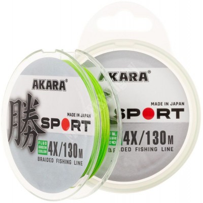 Плетенка Akara Sport X-4 Fluo Green 130 м #0,4 0,10мм