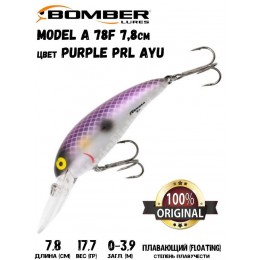 Воблер Bomber Model A B08A цвет PURPLE PRL AYU