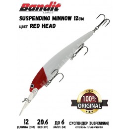 Воблер Bandit Suspending Minnow 119SP цвет RED HEAD