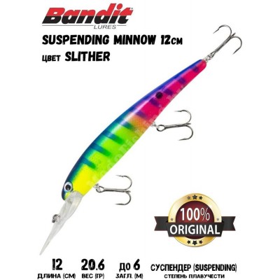 Воблер Bandit Suspending Minnow 119SP цвет SLITHER