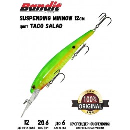 Воблер Bandit Suspending Minnow 119SP цвет TACO SALAD