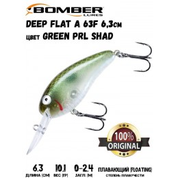 Воблер BOMBER Deep Flat-A B02DFA цвет GREEN PRL SHAD