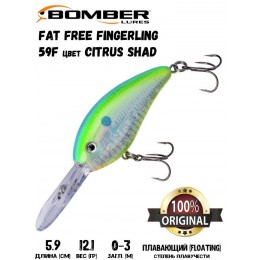 Воблер Bomber Fat Free Fingerling 59F цвет CITRUS SHAD