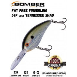 Воблер Bomber Fat Free Fingerling 59F цвет TENNESSEE SHAD