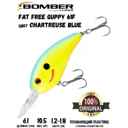 Воблер Bomber Fat Free Guppy 61F цвет CHARTREUSE BLUE