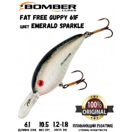 Воблер Bomber Fat Free Guppy 61F цвет EMERALD SPARKLE