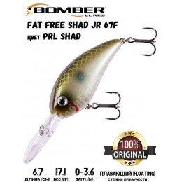 Воблер Bomber Fat Free Shad Jr 67F цвет GREEN PRL SHAD