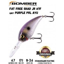 Воблер Bomber Fat Free Shad Jr 67F цвет PURPLE PRL AYU