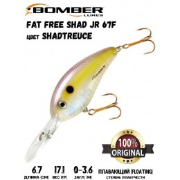 Воблер Bomber Fat Free Shad Jr 67F цвет SHADTREUCE