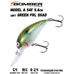 Воблер Bomber Model A B06A цвет GREEN PRL SHAD