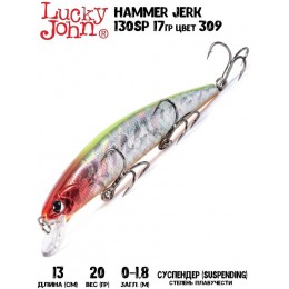 Воблер Lucky John Hammer Jerk 130SP цвет 309