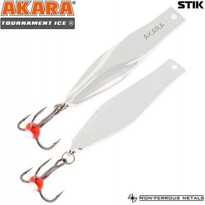 Блесна Akara Tournament Ice Stik 80 20 гр цвет SIL