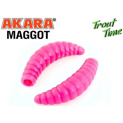 Силиконовая приманка Akara Trout Time MAGGOT 1,3 Shrimp цвет 420 (12 шт.)