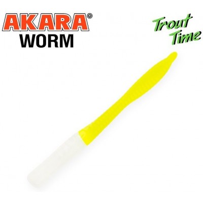 Силиконовая приманка Akara Trout Time WORM 3.0 Cheese цвет 16R (10 шт.)