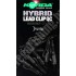 Безопасная клипса с быстросъемом Korda QC Hybrid Lead Clip Weed/Silt (10шт)