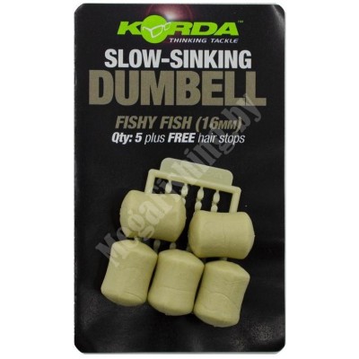 Искусственная кукуруза Korda Dumbell Slow Sinking Fishy Fish 16мм (5шт)