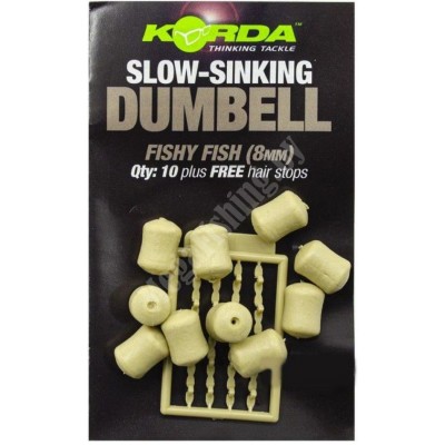 Искусственная кукуруза Korda Dumbell Slow Sinking Fishy Fish 8мм (10шт)