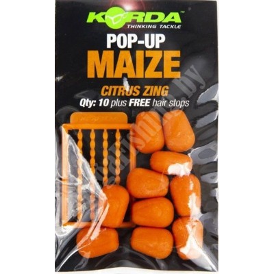 Искусственная кукуруза Korda Maize Pop Up Citrus Zing Orange (10шт)