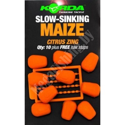 Искусственная кукуруза Korda Maize Slow Sinking Citrus Zing Orange (10шт)