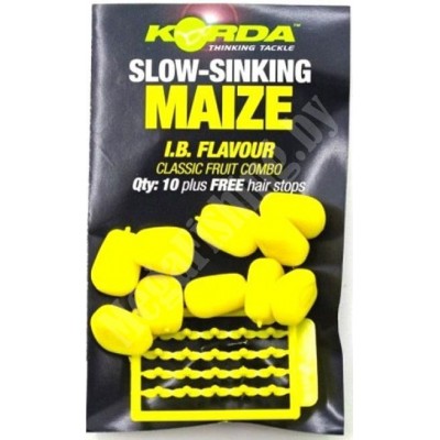 Искусственная кукуруза Korda Maize Slow Sinking Fruits Yellow (10шт)