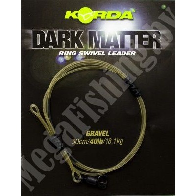 Готовый монтаж Korda Dark Matter Leader №8 Ring Swivel 50см Gravel 40lb