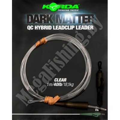 Готовый монтаж Korda Dark Matter Leader QC Hybrid Clip 1м Clear 40lb