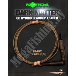 Готовый монтаж Korda Dark Matter Leader QC Hybrid Clip 1м Gravel 40lb