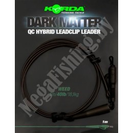 Готовый монтаж Korda Dark Matter Leader QC Hybrid Clip 1м Weed Green 40lb