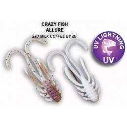 Силиконовая приманка Crazy Fish Allure 1.6" цвет 22d (8 шт)