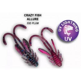 Силиконовая приманка Crazy Fish Allure 1.6" цвет 33d (8 шт)