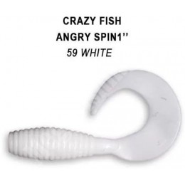 Силиконовая приманка Crazy Fish Angry spin 1" цвет 59 (8 шт) кальмар