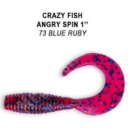 Силиконовая приманка Crazy Fish Angry spin 1" цвет 73 (8 шт) кальмар